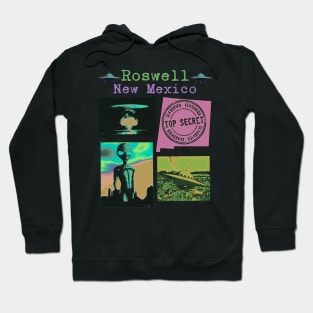 Roswell New Mexico Alien UFO - Psychedelic Tie Dye Classic Hoodie